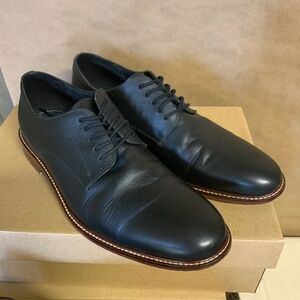 Aston Grey Collection Orlando Oxfords Men's US 8 Black Leather Lace Up Shoes